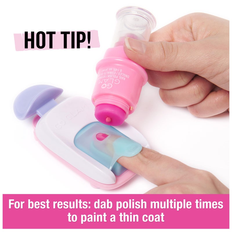 Cool Maker, GO GLAM Studio Nail Kit, Style 200 Nails, 4 Designs, 2 Polish Applicators & Mask (Packaging May Vary), Arts and Crafts for Ages 7 and up - Image 3