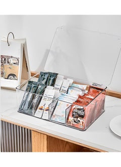 Generic Beauenty Tea Bag Organizer,Stackable Tea Bag Storage with Lid,Coffee and Tea Organizer for Kitchen Pantry Cabinets and Countertops, Holder for Tea Bags,Coffee,Sugar Packets,Condiments,Small Packets + Sticker  - Image 5