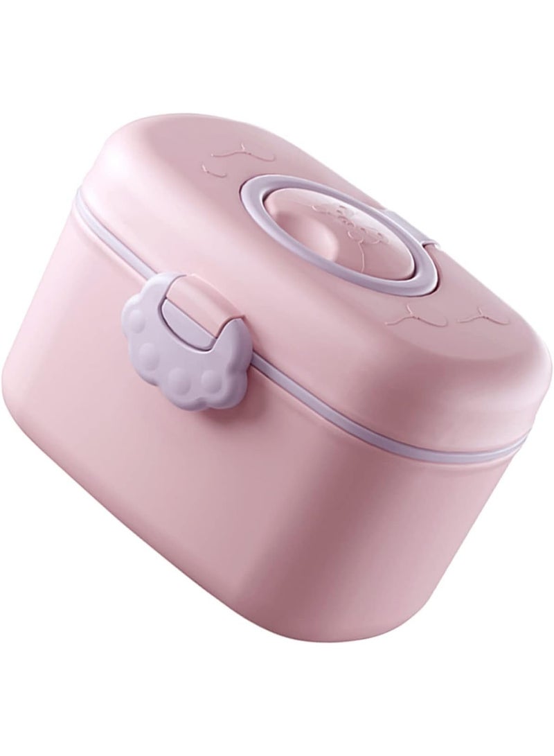 Meetion Baby Formula Dispenser Plastic Formula Container Non-Spill Bowls Powder Travel Handle Lids Dispenser for Food and Storage Fruits,Pink - Image 2