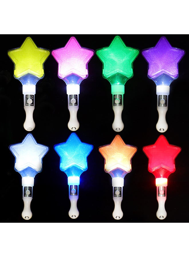 Short Five-pointed Star Love Flash Stick Luminous Stick Fluorescent Stick Luminous Stick Push Small Gift Luminous Stall-Color:Short Glow Stick - Image 3