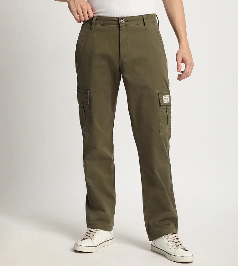 بيفرلي هيلز بولو كلوب بنطلون كارجو سادة بتصميم مريح