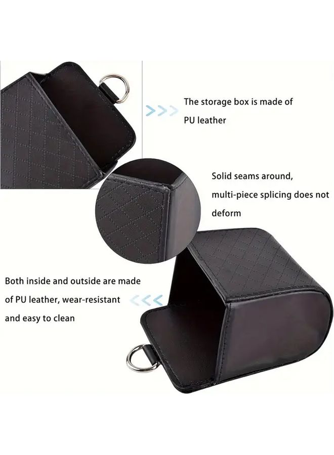 Gray Car Air Vent Phone Holder And Organizer With Cup Key Tissue Pocket - Image 5