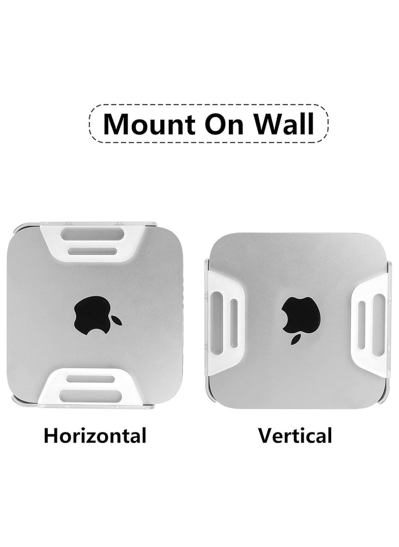 Vertical Desktop Stand  , Acrylic Scratchproof Wall Mount Holder Under Desk Mount Dock for Mac Mini with Anti-Scratch Felt with Heat Dissipation