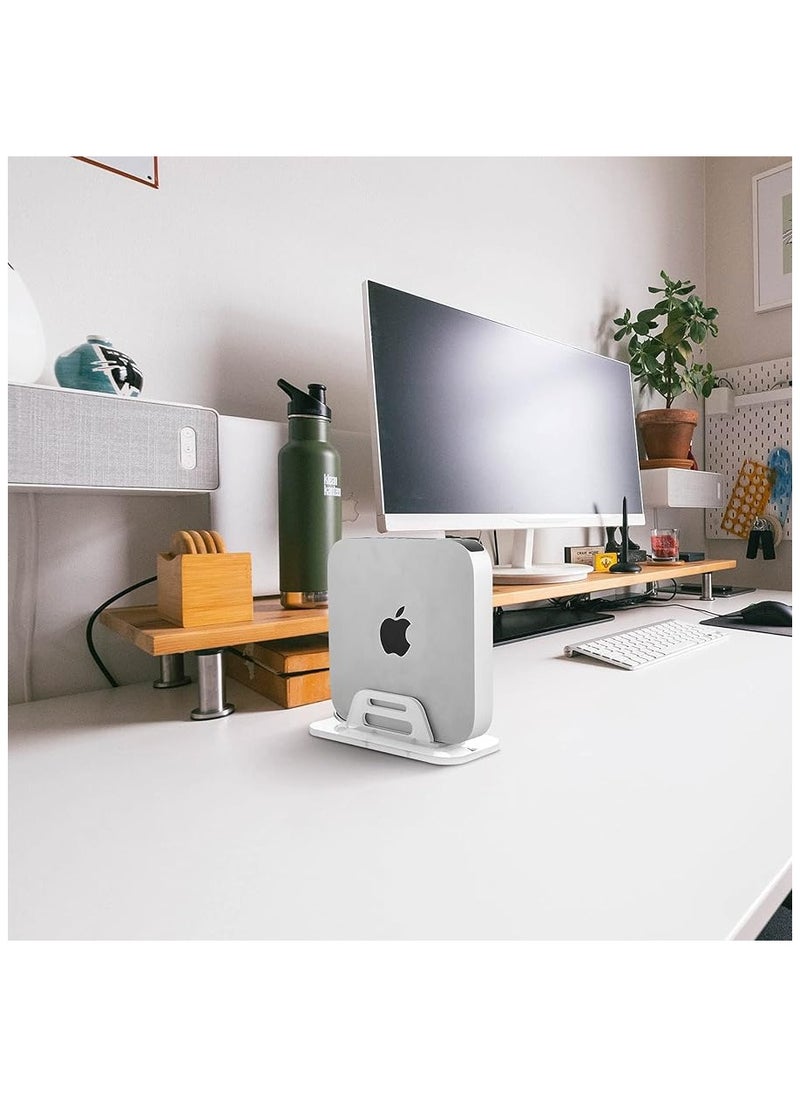 Vertical Desktop Stand  , Acrylic Scratchproof Wall Mount Holder Under Desk Mount Dock for Mac Mini with Anti-Scratch Felt with Heat Dissipation