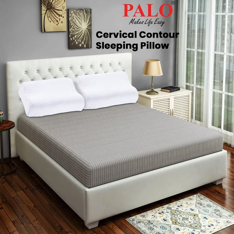 Palo Premium Cervical Contour Memory Foam Sleeping Pillow (21 X 13.75 X 3.75 inch) - Image 2
