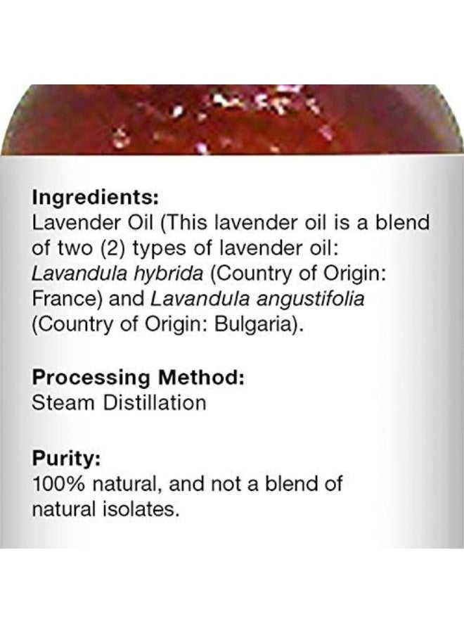 زيت اللافندر العطري | 100% نقي وطبيعي | زيوت عطرية من الدرجة الممتازة للعناية بالشعر، موزعات الهواء المنزلية، البشرة، العلاج بالروائح، التدليك، ومُرطبات الهواء | 4 أونصة سائلة (عبوة من 2)