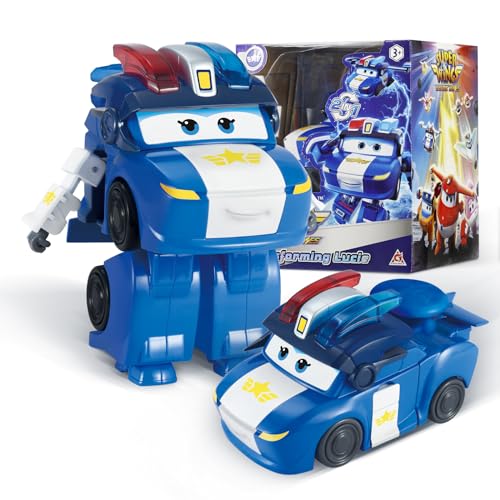 Super Wings Transformable Toys 5 in Lucie Airplane Transforming Figures Toys 2 in 1 Mode Rescue Bots Action Figure for 35 Year Old Boys Girls Fun Plane Toy for Toddlers Kids Age 3 4 5 6 7 - Image 1