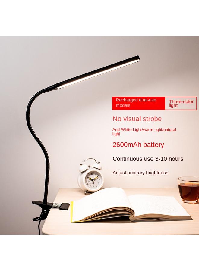 Bluejw Led Clip Lamp College Students' Eye Protection Desk Plug-in Long Lamp Holder Stall Night Market Emergency Rechargeable Dimming Table Lamp - Image 1