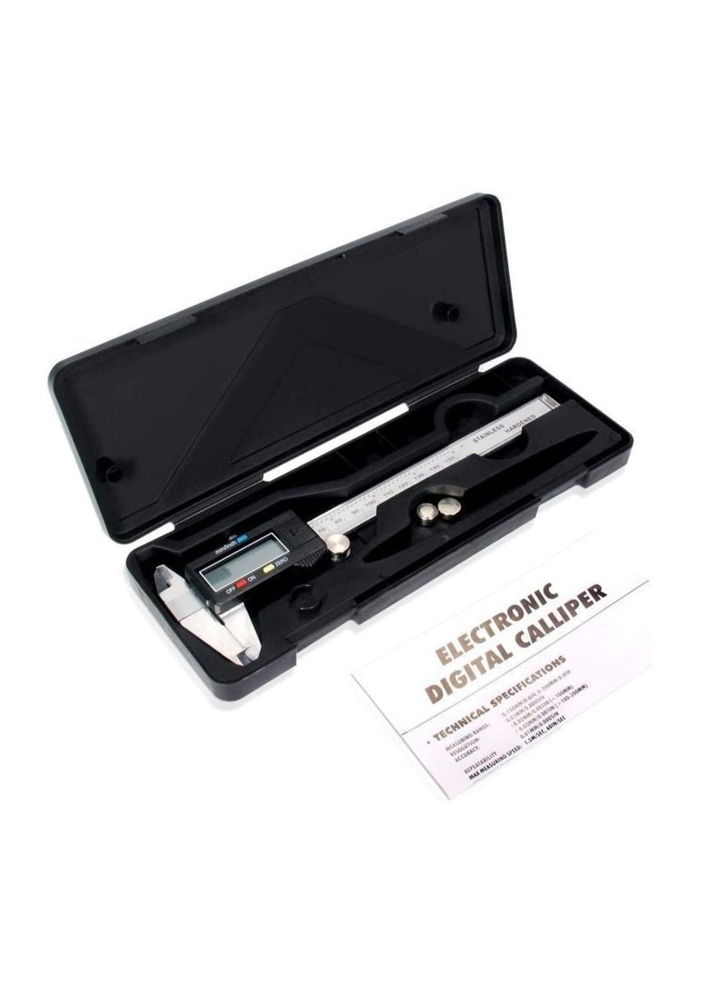 6 Inch Digital Vernier Caliper 150 mm Stainless Steel Micro meter electronic Tools  - Image 4