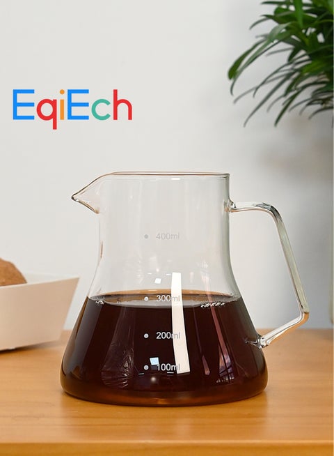 V60 وعاء تقديم القهوة مقاوم للحرارة البورسليكات الزجاج صب فوق صانع القهوة غلاية شاي باريستا اليد بالتنقيط إبريق القهوة 350 مللي