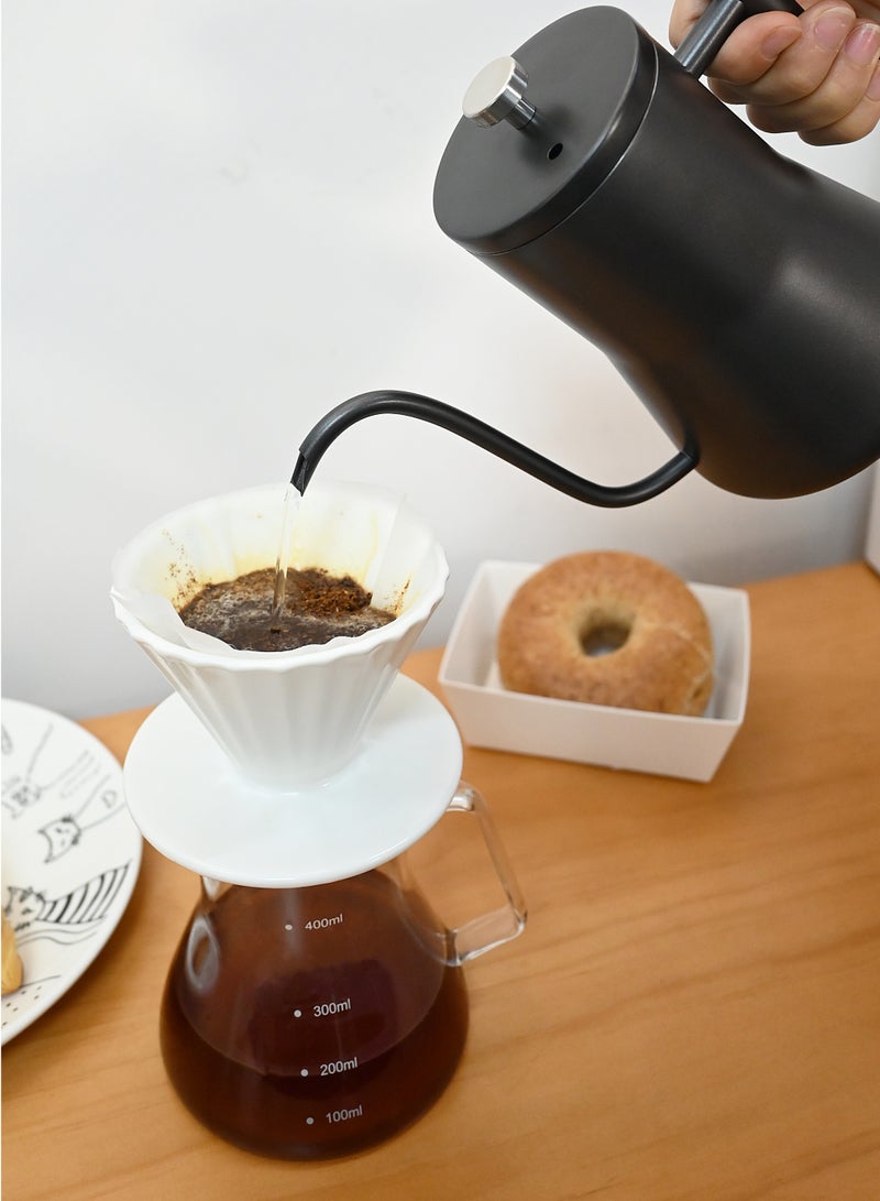 EqiEch V60 Coffee Server Pot Heat Resistant Borosilicate Glass Pour Over Coffee Maker Tea Kettle Hand Drip Coffee Jug Barista Server 350ml - Image 4