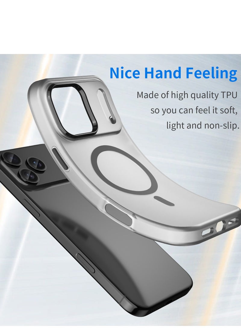 Abania iPhone 17 Pro Case MagSafe Compatible,Military Grade Drop Protection, Never Yellow Translucent Matte Black, Anti-Fingerprint Slim Apple 17 Pro Cover,Black - Image 3