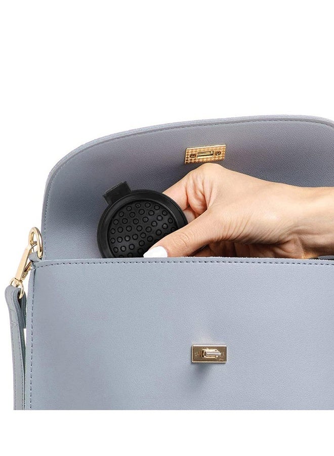 Folding Mini Hair Brush with Mirror Travel Size Round Massage Comb for Women and Girls,Commutes Travel Office Outdoor Trips Social Gatherings, Combines Hair Grooming Makeup Mirror Scalp Massage in Compact Black Design - Image 5