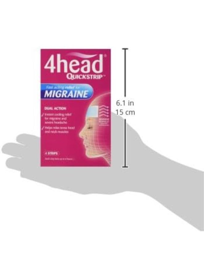 4Head Quickstrip Headache and Migraine Relief Strips - Pack of 4 - Image 2