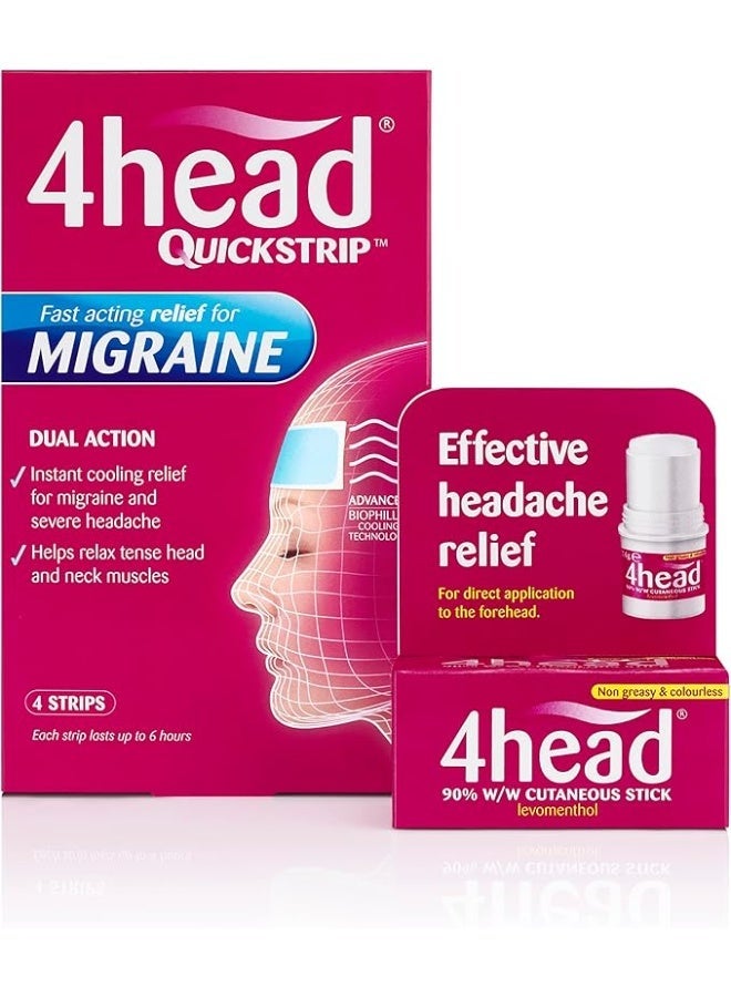 4Head Quickstrip Headache and Migraine Relief Strips - Pack of 4 - Image 5