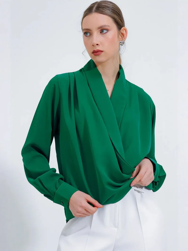 BDART Shawl Collar Loose Fit Blouse