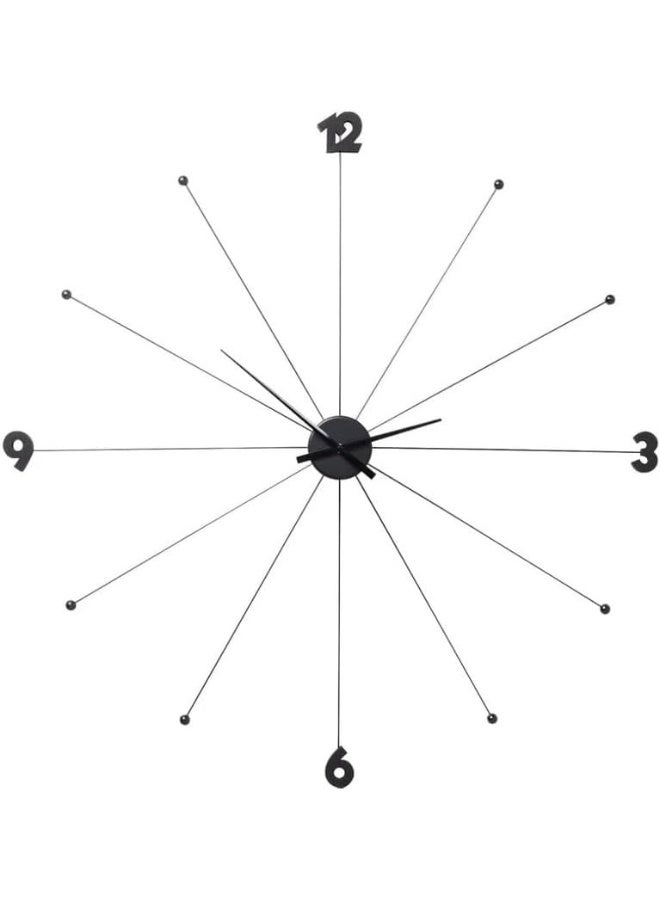 DAY TO DAY Battery Operated Umbrella Chrome Design Wall Clock