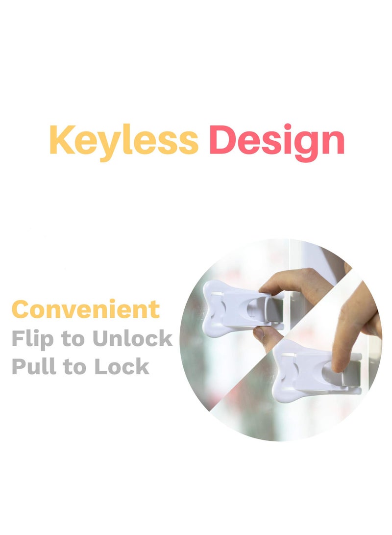 Excefore Sliding Door Lock for Child Safety, Window Stoppers for Vertical Windows, Child Proof Locks for Sliding Glass Doors, Windows, Closets & Cabinets, Safety Locks for All Your Home Openings (4 Pcs)  - Image 3