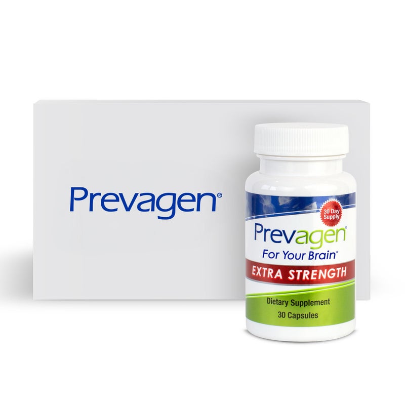 Prevagen Extra Strength 20mg 30 Capsules 1 Pack with Apoaequorin Vitamin D with Attractive and Stackable Storage Box