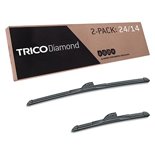TRICO Diamond 24" + 14" Premium Automotive Replacement Windshield Wiper Blades (Set of 2), Passenger and Driver Side All-Weather Beam Wiper Blades for Select Vehicle Models - Image 1