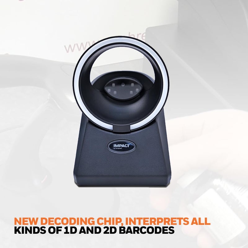 IMPACT BY HONEYWELL ماسح الباركود GL650 2D بدون استخدام اليدين | حساسية عالية | مسح عريض للغاية | نقاط البيع | تقنية مسح الصور الخطية | وضع السكون التلقائي | صنع في الهند - Image 3