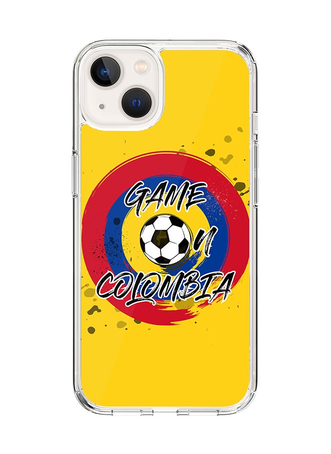 Stylizedd - Classic Clear Case for Apple iPhone 14 Plus Case Hybrid Soft Cover Flexible Edges Anti Drop TPU PC Gel Thin Transparent Cover - Game on Colombia Full Print - Image 1