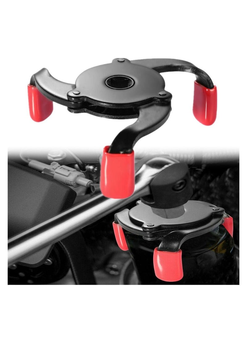 Generic - Universal 3 Jaw Oil Filter Wrench 3/8 Range Interface Adjustable Removal Tool Car Repairing Tools - Image 1