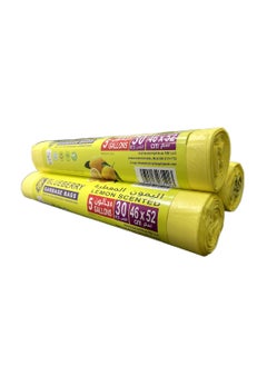ماكسكون 3 لفة من كيس القمامة (حجم 46x52cm ، 5 جالون ، 30pcs لكل لفة) للمنزل والمكتب والحمام  - Image 4