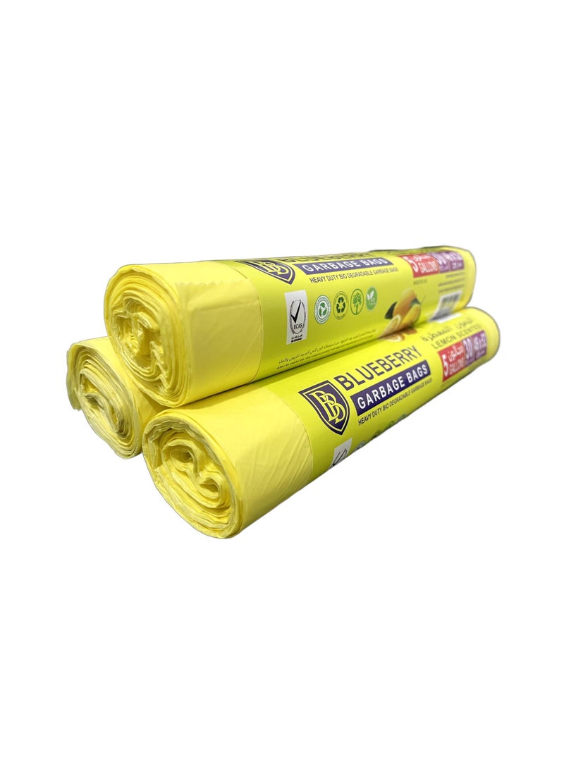ماكسكون 3 لفة من كيس القمامة (حجم 46x52cm ، 5 جالون ، 30pcs لكل لفة) للمنزل والمكتب والحمام - Image 3