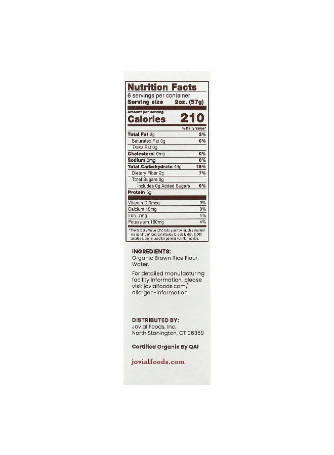 Jovial Jovial, Organic Brown Rice Pasta, Elbows, 12 oz (340 g) - Image 2