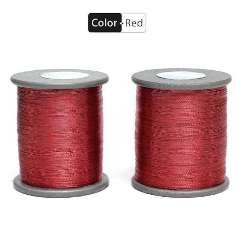 Embroiderymaterial Metallic Zari Thread for Embroidery, Sewing and Jewelry Making, Red Color, 0.1MM(Pack of 2 Roll) - Image 5