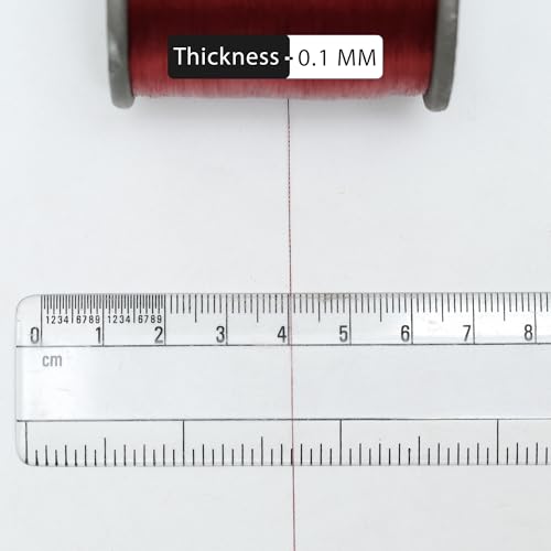 Embroiderymaterial Metallic Zari Thread for Embroidery, Sewing and Jewelry Making, Red Color, 0.1MM(Pack of 2 Roll) - Image 4