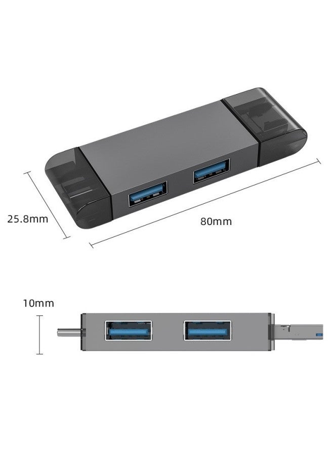 نيوترل موديل خاص قارئ بطاقات USB 3.0 للأجهزة المحمولة والكمبيوتر من الألومنيوم متعدد الوظائف بسرعة عالية مع منفذ Type-C و OTG - Image 4