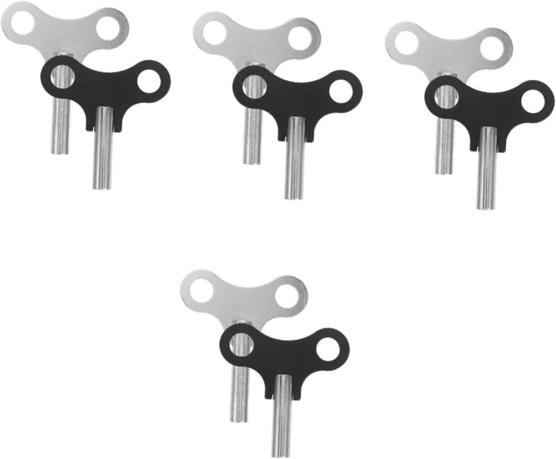 Gadpiparty 8pcs Steel Winding Key Tool for Clock Repair Metal Clock Parts Replacement Winding Key for Wall and Alarm Scratch-Resistant and Wear-Resistant Design - Image 1