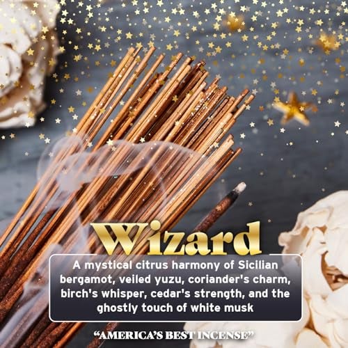 Wild Berry Incense Sticks - Wizard - Enchanting Citrus with Yuzu and Cedar - Hand Dipped in The USA (100 Count) - Image 3