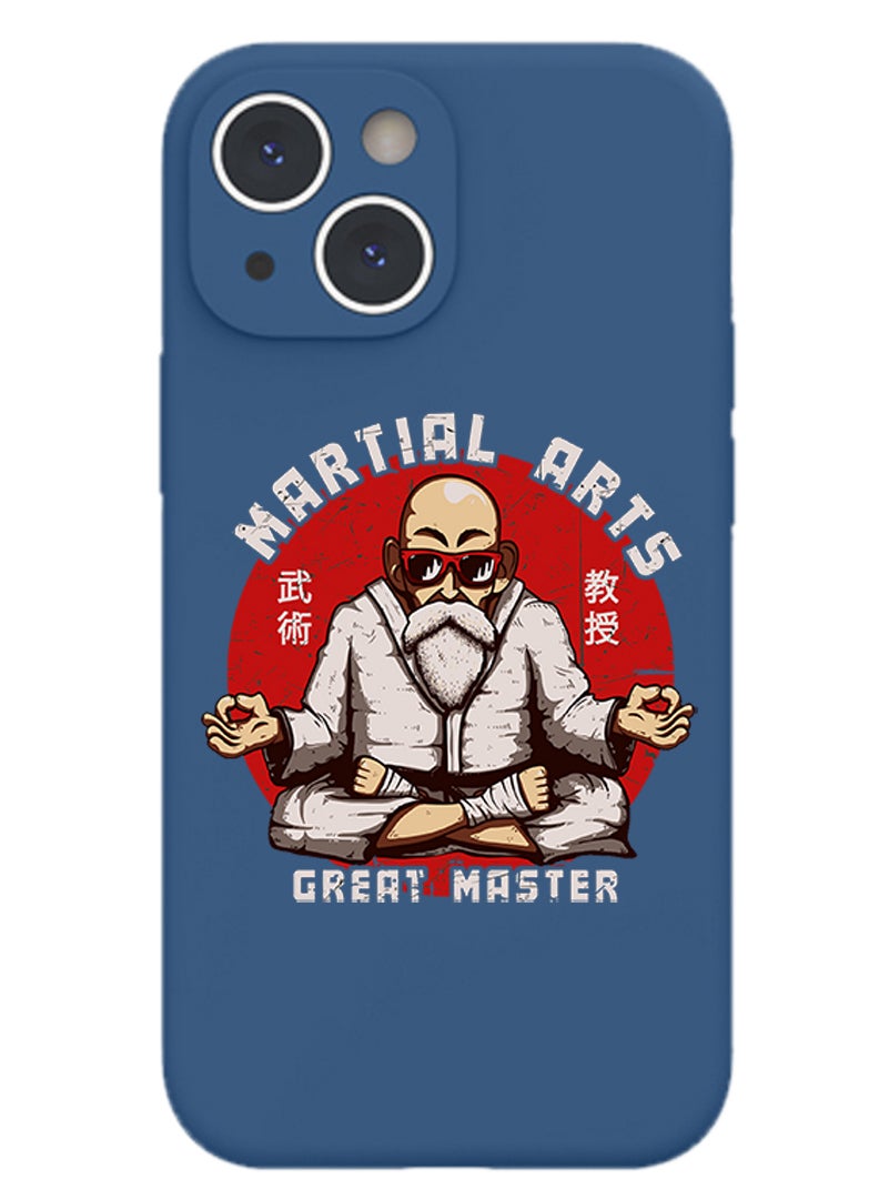 Theodor Protective Slim Fit Case Liquid Silicone Cover with Full Body Protection Anti-Scratch Shockproof Case For iPhone 15 Plus Blue  - Memories - Image 1