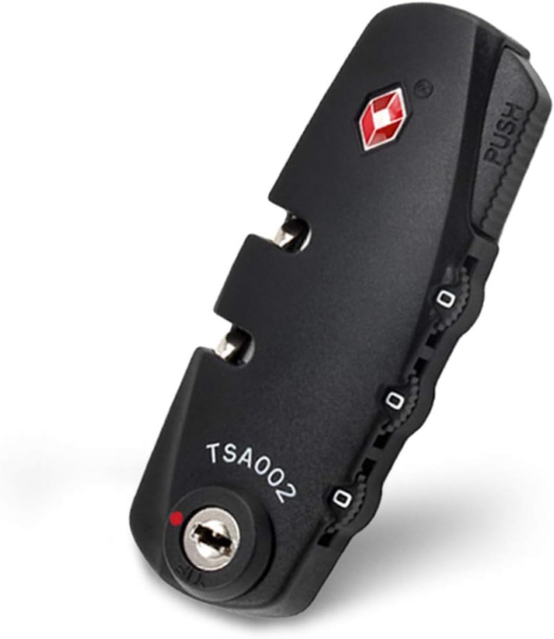 klarako Portable TSA Customs Code Lock 3 Digit Password Lock Padlock (Black) Tool Supply - Image 2