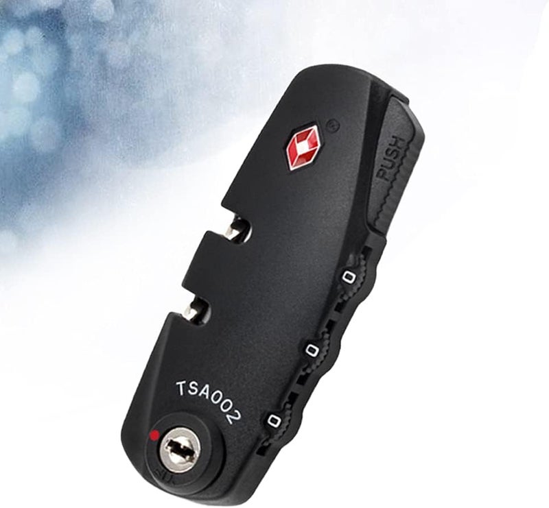 klarako Portable TSA Customs Code Lock 3 Digit Password Lock Padlock (Black) Tool Supply - Image 4