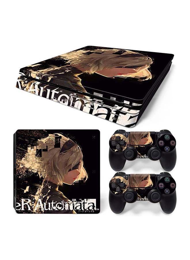 NIBEMINENT Console And Controller Decal Sticker Set For PlayStation 4 Slim