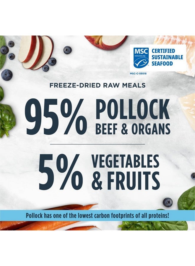 غريزة وجبات إنستينكت النيئة المجففة بالتجميد، طعام قطط طبيعي جاف، خالي من الحبوب - سمك بولوك بري، كيس 9 أونصات - Image 5