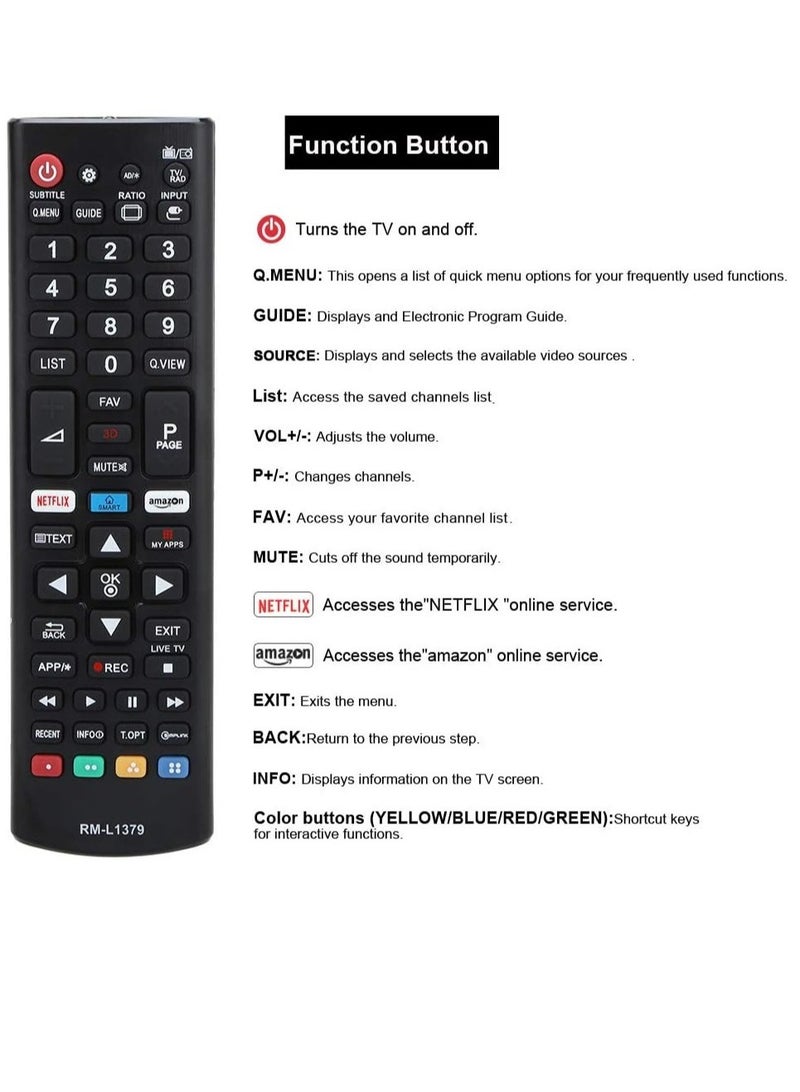 BLUMENiT RM-L1379 Remote Control for LG TV - Image 3