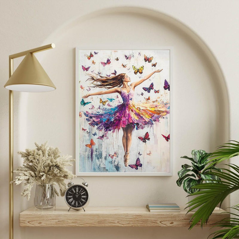 Legrace Dancing Girl Diamond Art Painting Kits for Adults - Full Drill Diamond Dots Paintings for Beginners, Round 5D Paint with Diamonds Pictures Gem Art Painting Kits DIY Adult Crafts Kits 12x16inch - Image 2