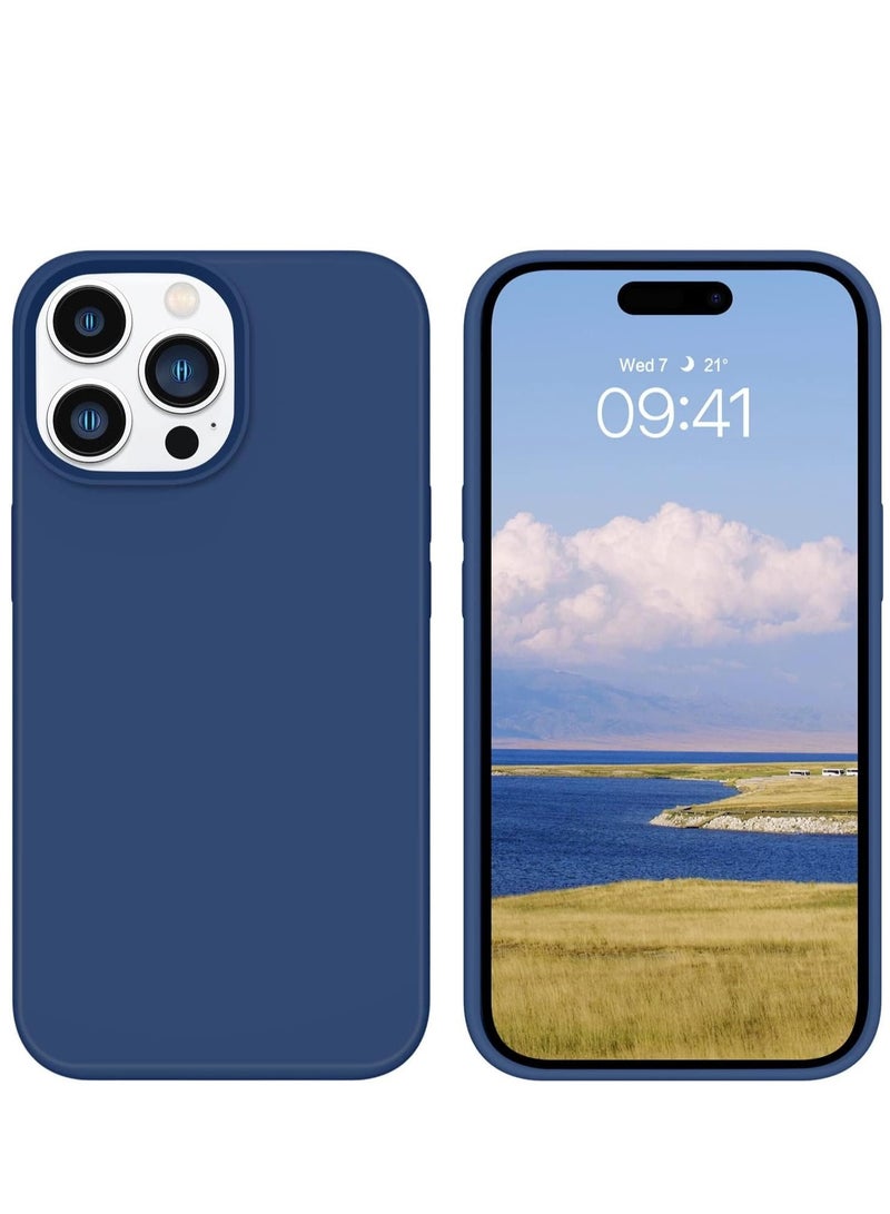 ELTRAZONE Soft Silicone Rubber Bumper Microfiber Lining Hard Back iPhone 14 Pro Max Back Cover Shockproof Protective Case Cover, Anti-Scratch, Dustproof, Premium Quality, Slim-Fit - Image 1