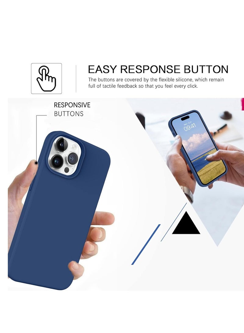 ELTRAZONE Soft Silicone Rubber Bumper Microfiber Lining Hard Back iPhone 14 Pro Max Back Cover Shockproof Protective Case Cover, Anti-Scratch, Dustproof, Premium Quality, Slim-Fit - Image 5