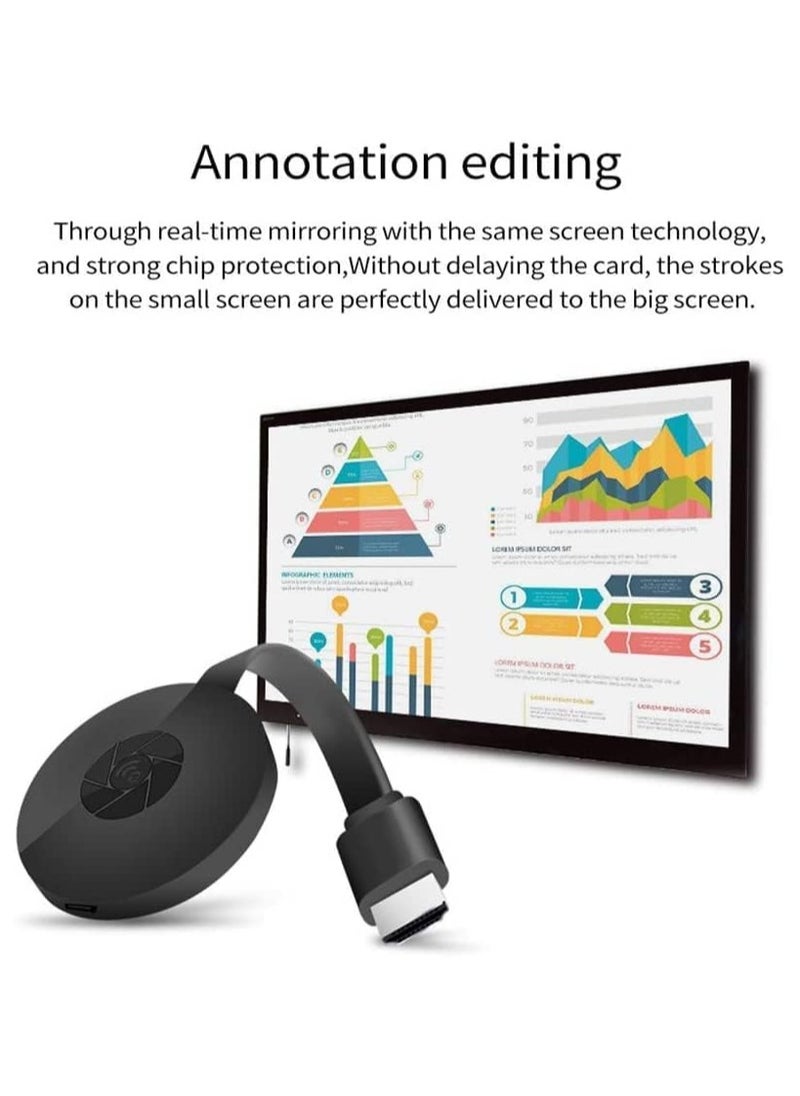 Wireless HDMI WiFi Display Dongle Adapter HDMI Wireless Video 4K Screen Sharing Adapter Full HD 1080P WiFi Screen Mirroring Adapter Casting Screen to HDTV/Projector/Monitor - Low Latency