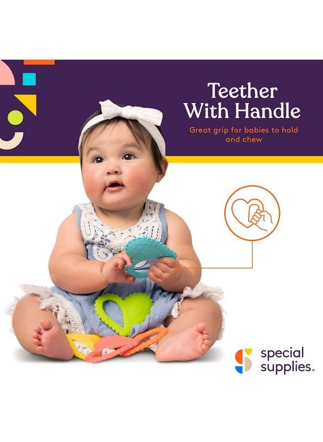 Teether Heart Spoon Oral Motor Therapy Tools Textured Stimulation And Sensory Input Treatment For Babies And Toddlers Bpa Free Silicone Dual Use Spoon Plus Teether