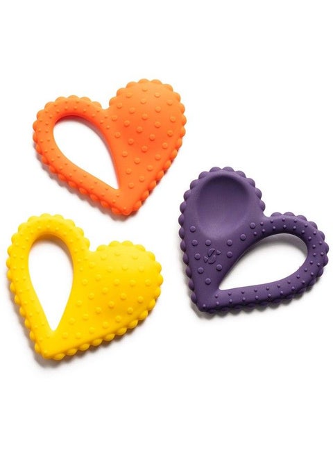 Teether Heart Spoon Oral Motor Therapy Tools Textured Stimulation And Sensory Input Treatment For Babies And Toddlers Bpa Free Silicone Dual Use Spoon Plus Teether