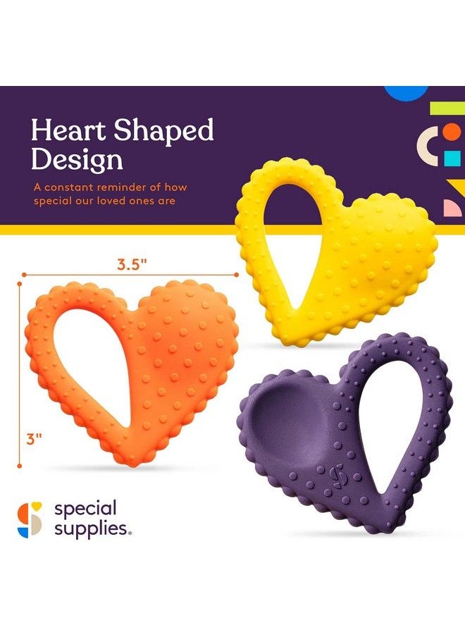 Teether Heart Spoon Oral Motor Therapy Tools Textured Stimulation And Sensory Input Treatment For Babies And Toddlers Bpa Free Silicone Dual Use Spoon Plus Teether