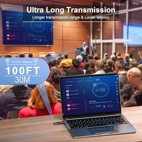 TTQ Wireless HDMI Transmitter and Receiver 2026 Upgraded Extender 4K Decode Input 1080P Output Plug&Play Portable 2.4G/5.8G for Video and Audio to Monitor PC/Laptop/Camera/HDTV/Projector/TV Box - Image 4