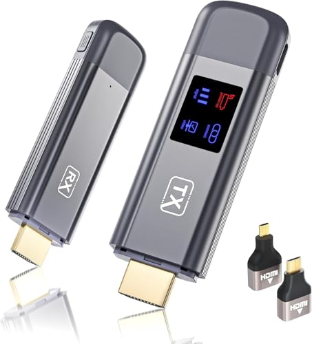 TTQ Wireless HDMI Transmitter and Receiver 2026 Upgraded Extender 4K Decode Input 1080P Output Plug&Play Portable 2.4G/5.8G for Video and Audio to Monitor PC/Laptop/Camera/HDTV/Projector/TV Box - Image 1